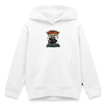 Tollwut? Du stehst oben auf meiner Bissliste - Kinder Premium Organic Hoodie - Weiß - Vorne - AI Model Kid Female (0cm)