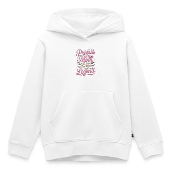 Maman pilote privé L’idole L’hôtesse de l’air - Sweat Premium à capuche enfant bio - blanc - Devant - AI Model Kid Female (0cm)
