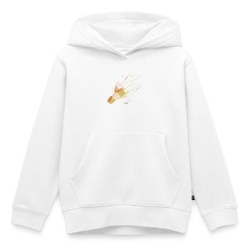 Art au trait rétro de volant - Sweat Premium à capuche enfant bio - blanc - Devant - AI Model Kid Female (0cm)