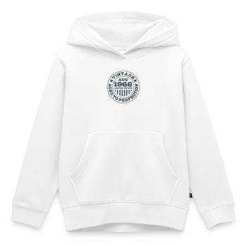 Vintage August 1966 Limited Edition Circle - Kids Premium Organic Hoodie - white - Front - AI Model Kid Female (0cm)
