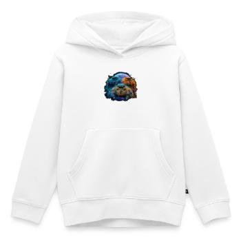 Springspinnen Vollmond Kawaii Chibi Jumping Spider - Kinder Premium Organic Hoodie - Weiß - Vorne - AI Model Kid Female (0cm)