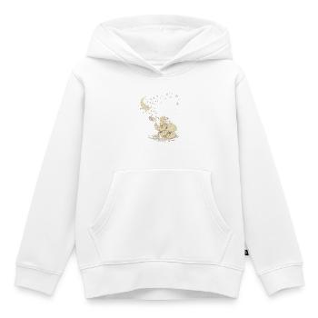 Un mignon pissenlit grenouille sous les étoiles - Sweat Premium à capuche enfant bio - blanc - Devant - AI Model Kid Female (0cm)