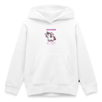 Einhorn Schulkind 2026 Einschulung T-Shirt - Kinder Premium Organic Hoodie - Weiß - Vorne - AI Model Kid Female (0cm)