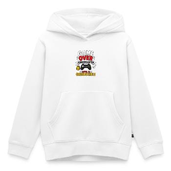 Game Over Kindergarten - Level 2: Grundschule - Kinder Premium Organic Hoodie - Weiß - Vorne - AI Model Kid Female (0cm)
