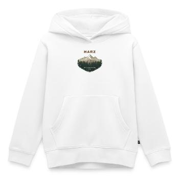 Harz Wilderness Co. | Vintage Outdoor - Kinder Premium Organic Hoodie - Weiß - Vorne - AI Model Kid Female (0cm)