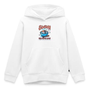 Journée de détente de sushi Nourriture mignonne - Sweat Premium à capuche enfant bio - blanc - Devant - AI Model Kid Female (0cm)