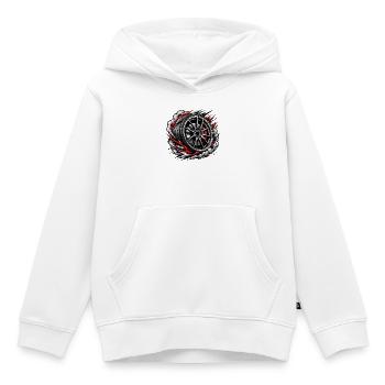 Bord en vitesse dans un vortex - Sweat Premium à capuche enfant bio - blanc - Devant - AI Model Kid Female (0cm)
