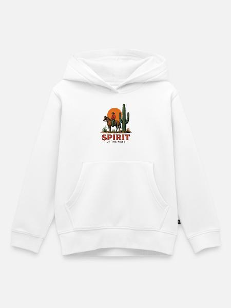 Geist des westlichen Cowboy-Zwielichts - Kinder Premium Organic Hoodie - Weiß
