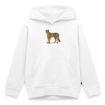 Cheetah - Kids Premium Organic Hoodie - white - Front - AI Model Kid Female (0cm)