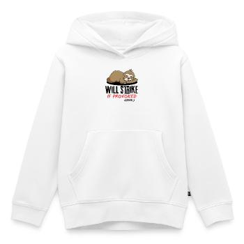 Schläfriger Faultier, wenn er provoziert wird - Kinder Premium Organic Hoodie - Weiß - Vorne - AI Model Kid Female (0cm)