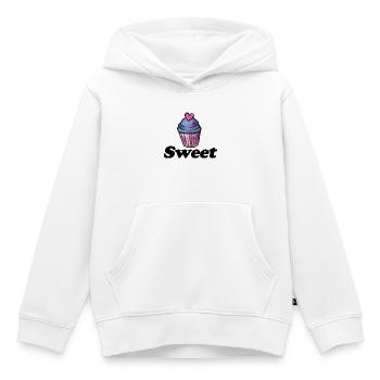 Cœur de cupcake aquarelle pastel - Sweat Premium à capuche enfant bio - blanc - Devant - AI Model Kid Female (0cm)
