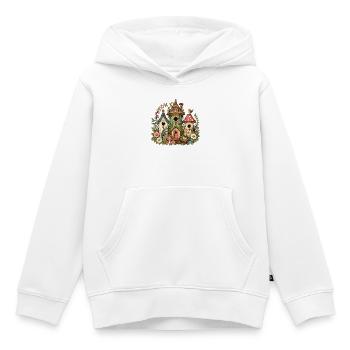 Zauberwald Vogelhäuschen Flora - Kinder Premium Organic Hoodie - Weiß - Vorne - AI Model Kid Female (0cm)