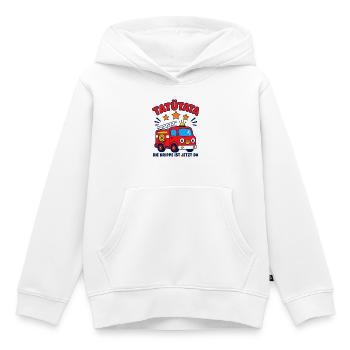 Tatütata – die Krippe ist jetzt da Feuerwehr - Kinder Premium Organic Hoodie - Weiß - Vorne - AI Model Kid Female (0cm)