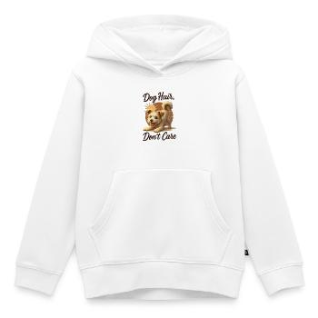 Hundehaare kümmern sich nicht um Welpenhaare überall Merch - Kinder Premium Organic Hoodie - Weiß - Vorne - AI Model Kid Female (0cm)