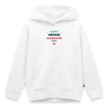 Einschulung 2026 Schwester - Schulkind Geschenk Sc - Kinder Premium Organic Hoodie - Weiß - Vorne - AI Model Kid Female (0cm)