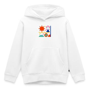 Bunte Formen - Kinder Premium Organic Hoodie - Weiß - Vorne - AI Model Kid Female (0cm)