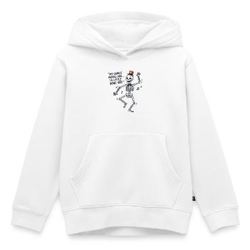 Skelett-Tanz-Zylinder - Kinder Premium Organic Hoodie - Weiß - Vorne - AI Model Kid Female (0cm)