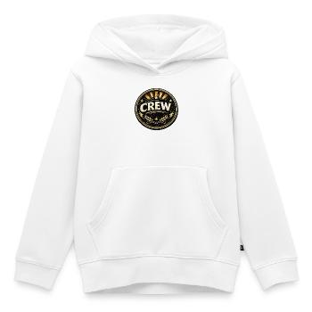 Vintage Crew Emblem Gold Schwarz - Kinder Premium Organic Hoodie - Weiß - Vorne - AI Model Kid Female (0cm)