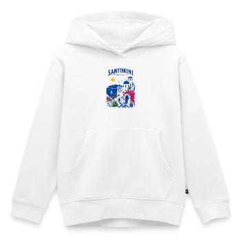 Santorini, Griechenland, Reisedesign - Kinder Premium Organic Hoodie - Weiß - Vorne - AI Model Kid Female (0cm)