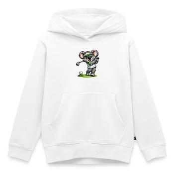 Cute koala playing golf - Kids Premium Organic Hoodie - white - Front - AI Model Kid Female (0cm)