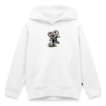 Süßer Koala spielt Fußball - Kinder Premium Organic Hoodie - Weiß - Vorne - AI Model Kid Female (0cm)