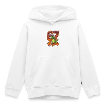 67 Dabbing T-Rex Dino Six Seven Meme Brainrot - Kinder Premium Organic Hoodie - Weiß - Vorne - AI Model Kid Female (0cm)