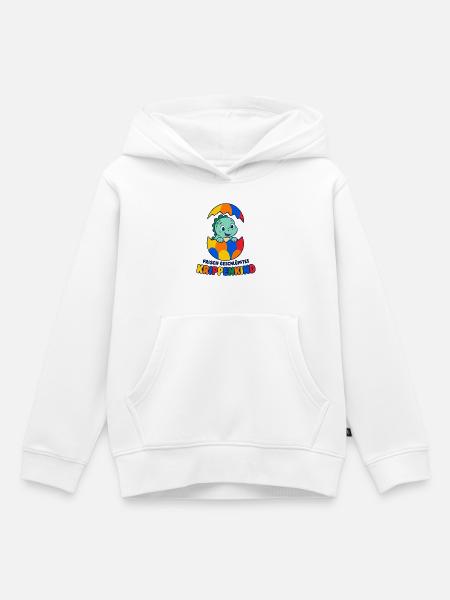 Bunter Dino im Ei Krippenkind - Kinder Premium Organic Hoodie - Weiß