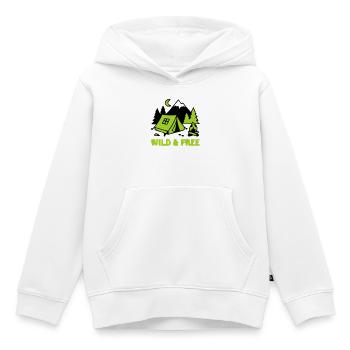 Camping Zelt Natur Grafik - Kinder Premium Organic Hoodie - Weiß - Vorne - AI Model Kid Female (0cm)