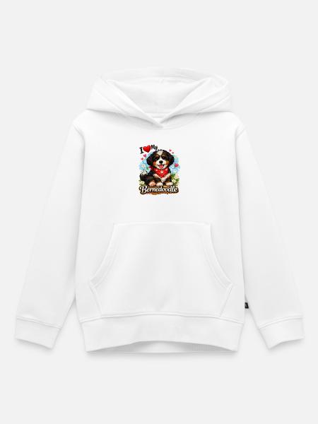 Bernedoodle - Kinder Premium Organic Hoodie - Weiß