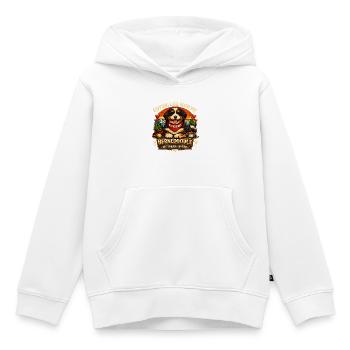 Ich liebe das Leben mit meinem Bernedoodle - Kinder Premium Organic Hoodie - Weiß - Vorne - AI Model Kid Female (0cm)