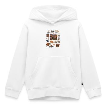 Boston | Coast & History - Kids Premium Organic Hoodie - white - Front - AI Model Kid Female (0cm)