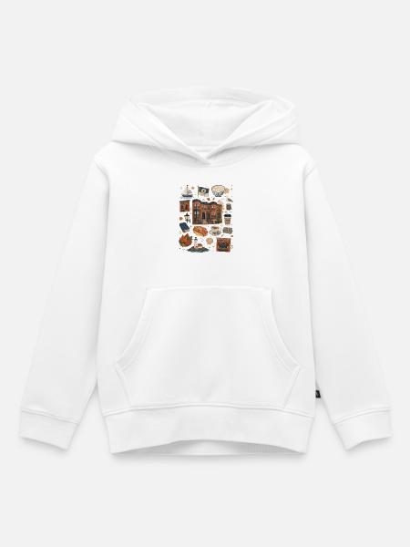 Boston | Küste & Geschichte - Kinder Premium Organic Hoodie - Weiß
