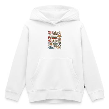 Bulgarien | Berge, Rosen & Heimatliebe - Kinder Premium Organic Hoodie - Weiß - Vorne - AI Model Kid Female (0cm)