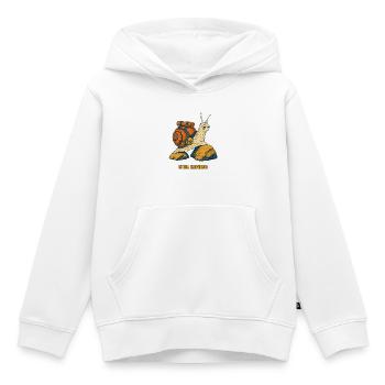 Wanderschnecken haben es schwer - Kinder Premium Organic Hoodie - Weiß - Vorne - AI Model Kid Female (0cm)