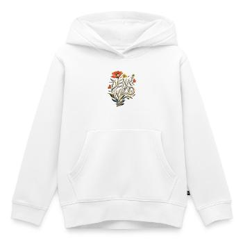 Denk Wild - Ideen lassen sich nicht einzäunen! - Kinder Premium Organic Hoodie - Weiß - Vorne - AI Model Kid Female (0cm)