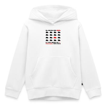 Alle Tiere sind gleich 2 - Kinder Premium Organic Hoodie - Weiß - Vorne - AI Model Kid Female (0cm)