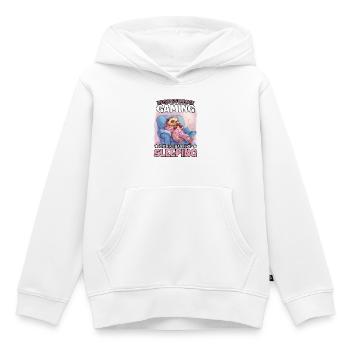 Weekend Gaming: Sleeping Sloth - Kids Premium Organic Hoodie - white - Front - AI Model Kid Female (0cm)