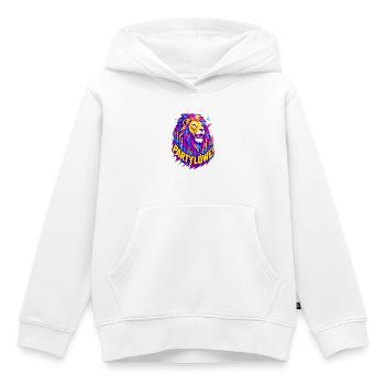 Partylöwe – Neon Löwe Electro & Festival - Kinder Premium Organic Hoodie - Weiß - Vorne - AI Model Kid Female (0cm)