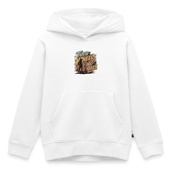 Zwei Räder Keine Regeln | Rollerfahrer - Kinder Premium Organic Hoodie - Weiß - Vorne - AI Model Kid Female (0cm)
