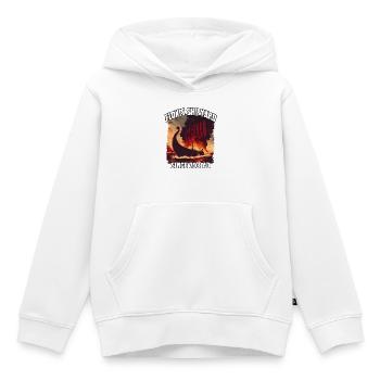 Flokis Shipyard Viking Feuer - Kinder Premium Organic Hoodie - Weiß - Vorne - AI Model Kid Female (0cm)