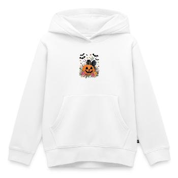 Halloween Kürbis - Kinder Premium Organic Hoodie - Weiß - Vorne - AI Model Kid Female (0cm)