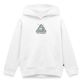 Round Hat Flies Triangles V3 - Kinder Premium Organic Hoodie - Weiß - Vorne - AI Model Kid Female (0cm)