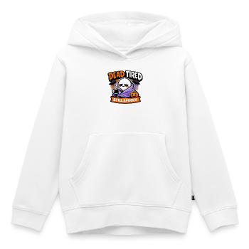Todmüde, immer noch unheimlich - Kinder Premium Organic Hoodie - Weiß - Vorne - AI Model Kid Female (0cm)