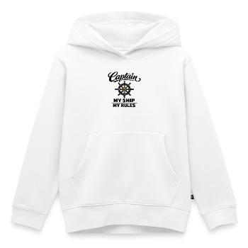 Nautisches Steuerrad für Kapitäne und Segler - Kinder Premium Organic Hoodie - Weiß - Vorne - AI Model Kid Female (0cm)