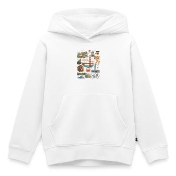 San Francisco | Golden Gate & Küstenflair - Kinder Premium Organic Hoodie - Weiß - Vorne - AI Model Kid Female (0cm)