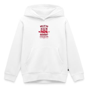 Willst du meinen Papa heiraten? Heiratsantrag - Kinder Premium Organic Hoodie - Weiß - Vorne - AI Model Kid Female (0cm)