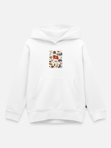 Vietnam Liebe | Kultur & Fernweh - Kinder Premium Organic Hoodie - Weiß