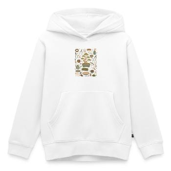 Bonsai Ruhe | Baumkunst & Zen - Kinder Premium Organic Hoodie - Weiß - Vorne - AI Model Kid Female (0cm)