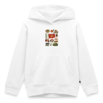 Vietnam Reiseliebe | Reisfelder & Kultur - Kinder Premium Organic Hoodie - Weiß - Vorne - AI Model Kid Female (0cm)