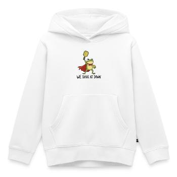 We Dink At Dawn - Pickleball Frosch Padel-Sport - Kinder Premium Organic Hoodie - Weiß - Vorne - AI Model Kid Female (0cm)